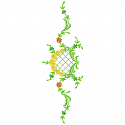Flowers And Tree Embroidery Design 5